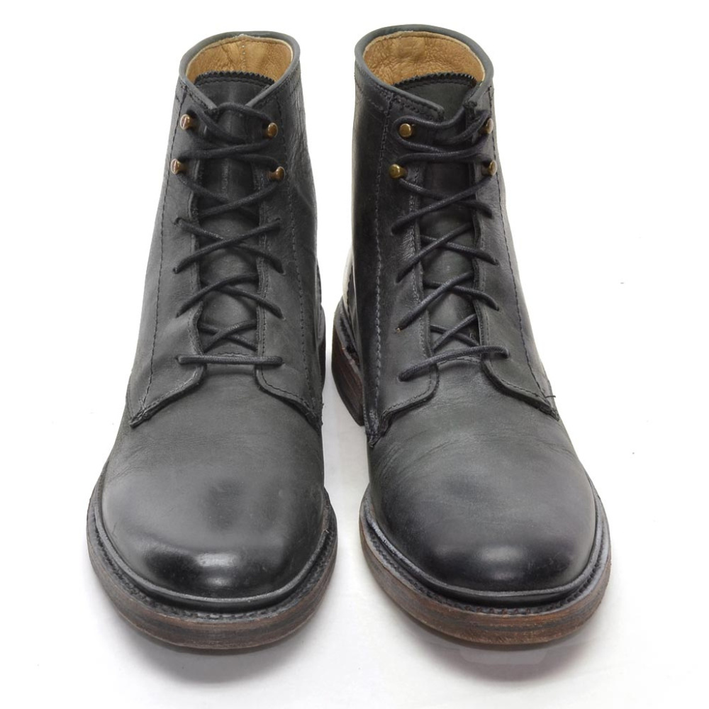 Frye James Rugged Leather Lace Boots Men 7.5 - NIB - Picture 3 of 6